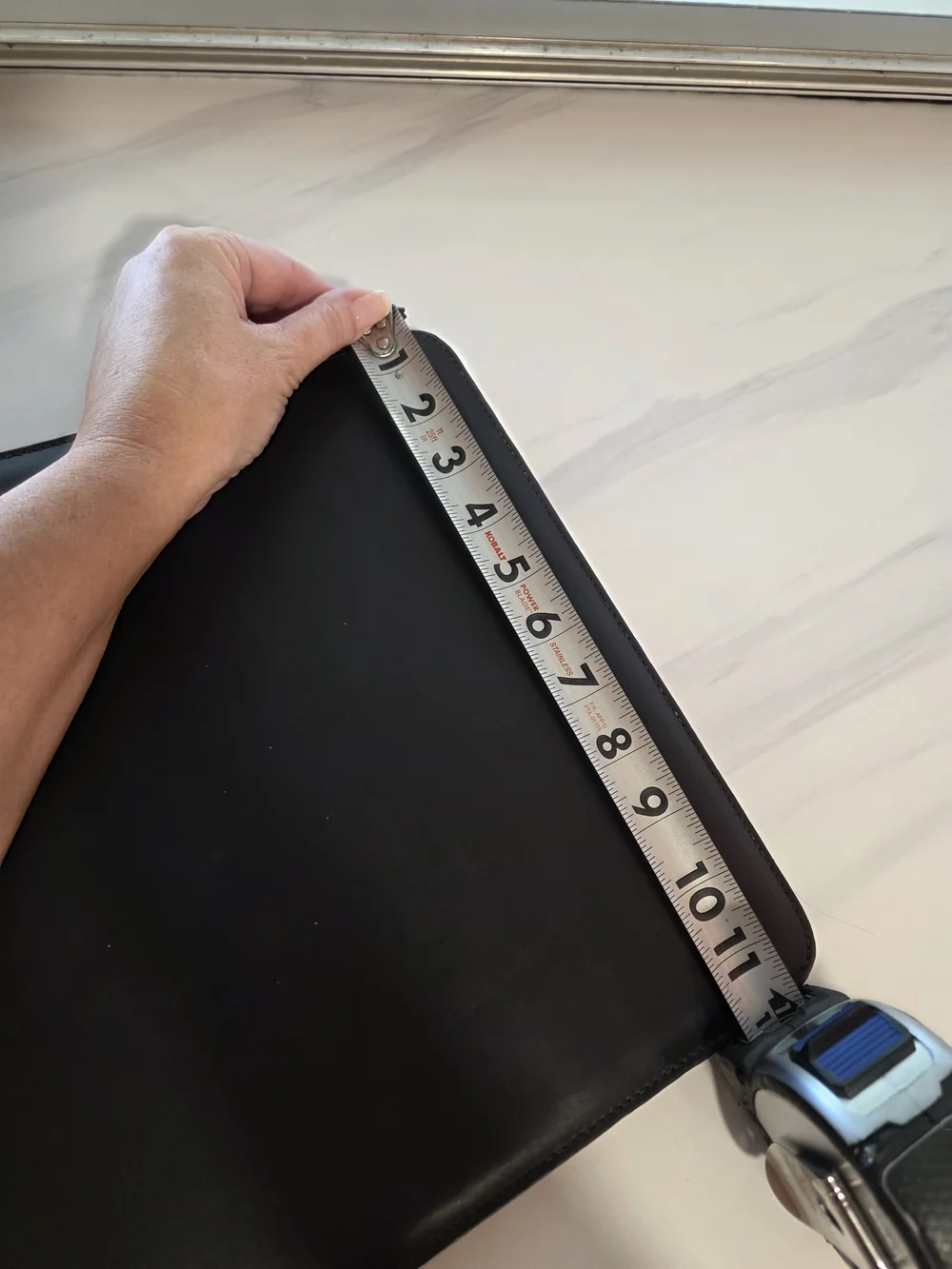 Bosca Black Leather Binder Folio
